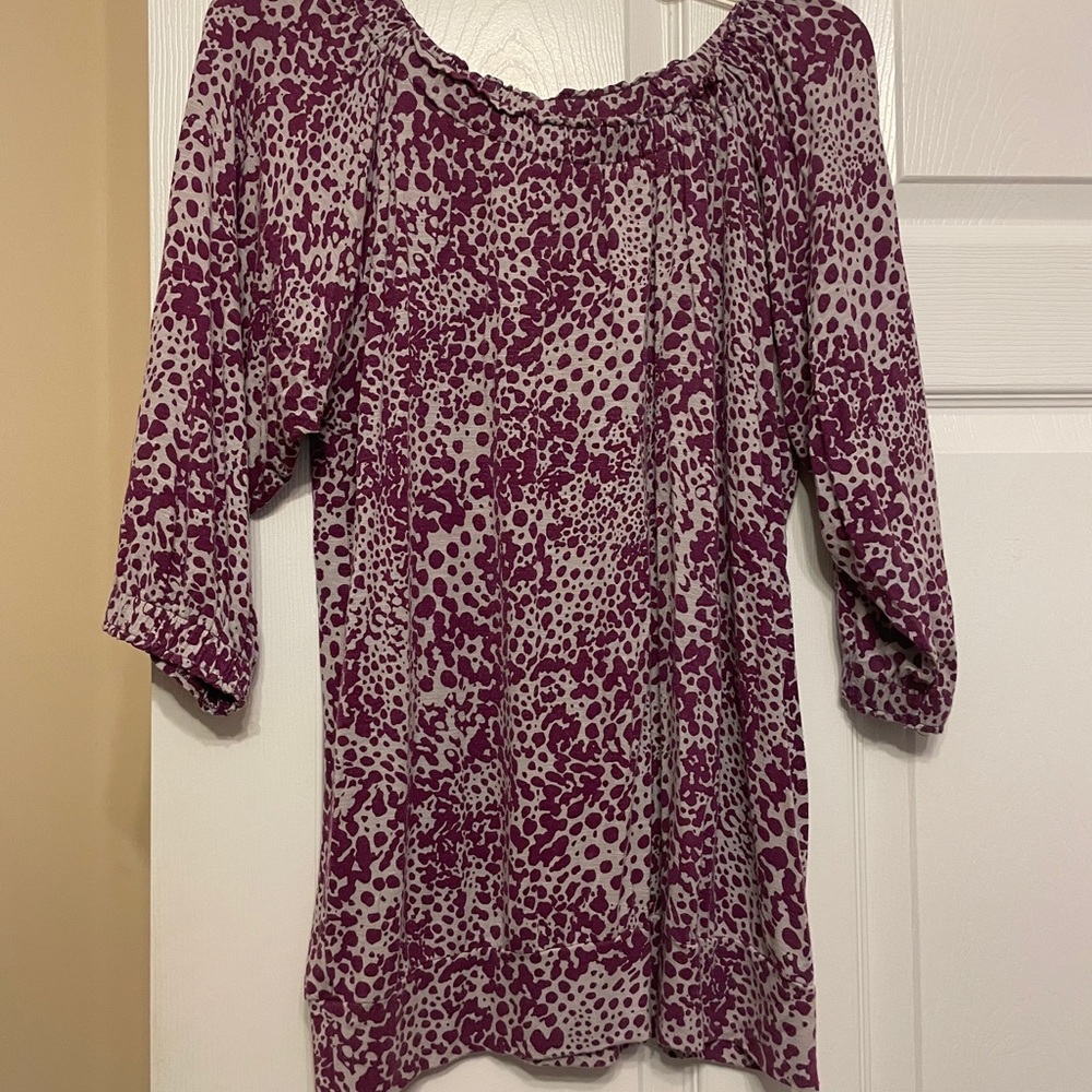 LOFT purple long sleeve shirt